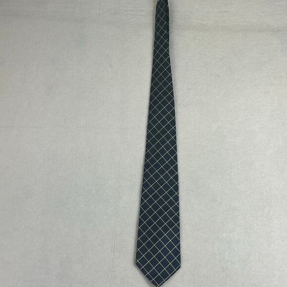 Polo by Ralph Lauren Blue Plaid Design 100% Silk Men's Necktie Hand Made Repp - Picture 8 of 16